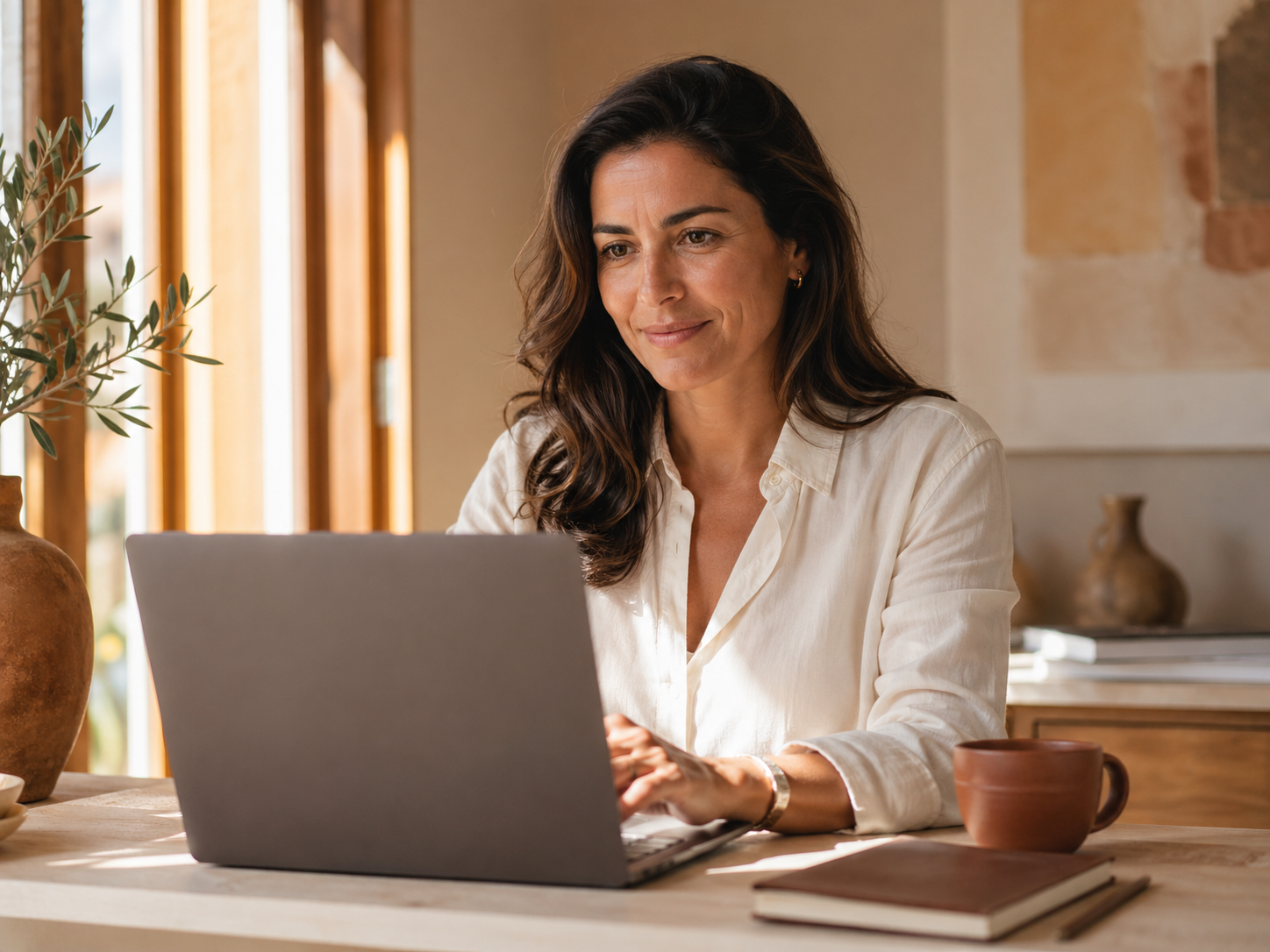 Profissional a trabalhar de forma serena no seu sistema